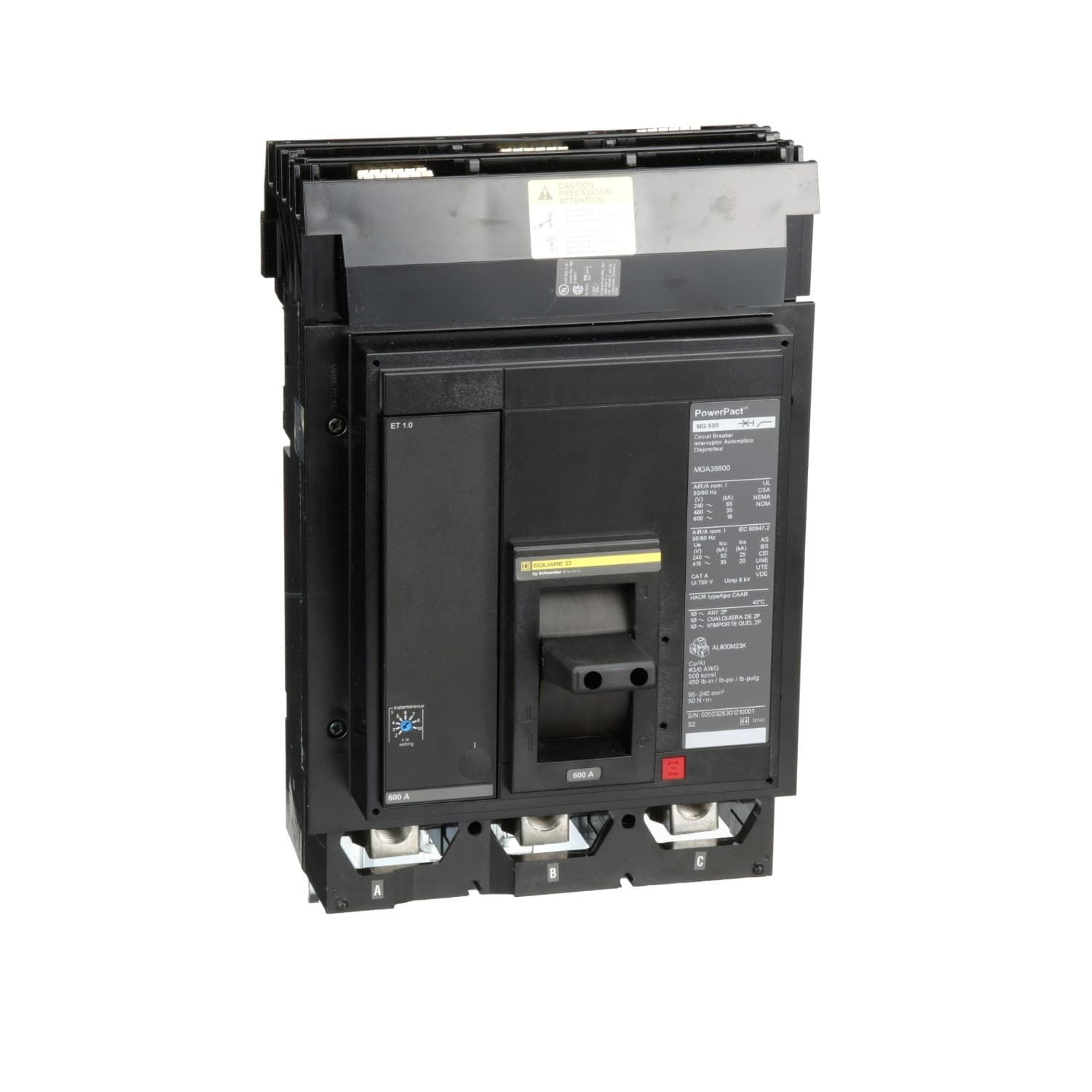Square D Interruptor termomagnético Square D MGA36300 — 300 A, 3P, 600 V (PowerPact M-Frame)